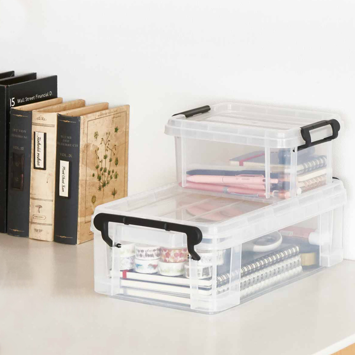 天馬 収納ボックス 幅20×奥行35×高さ18cm ロックス 300M フタ付き