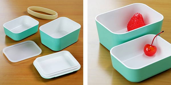 お弁当箱 2段 Roof サラダ＆デザート 400ml 入れ子 ランチ