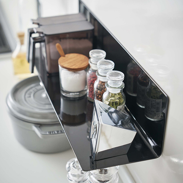 山崎実業 tower マグネットキッチン棚 タワー ワイド （ 4903208050784 キッチンラック マグネット キッチン棚 調味料ラック キッチン収納 ） | tower | 12