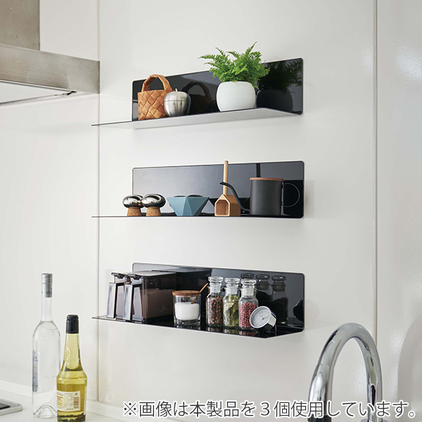 山崎実業 tower マグネットキッチン棚 タワー ワイド （ 4903208050784 キッチンラック マグネット キッチン棚 調味料ラック キッチン収納 ） | tower | 16