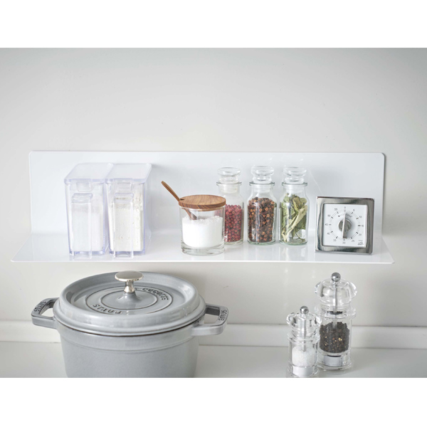 山崎実業 tower マグネットキッチン棚 タワー ワイド （ 4903208050784 キッチンラック マグネット キッチン棚 調味料ラック キッチン収納 ） | tower | 06