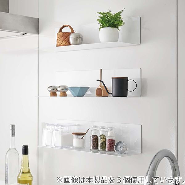 山崎実業 tower マグネットキッチン棚 タワー ワイド （ 4903208050784 キッチンラック マグネット キッチン棚 調味料ラック キッチン収納 ） | tower | 08