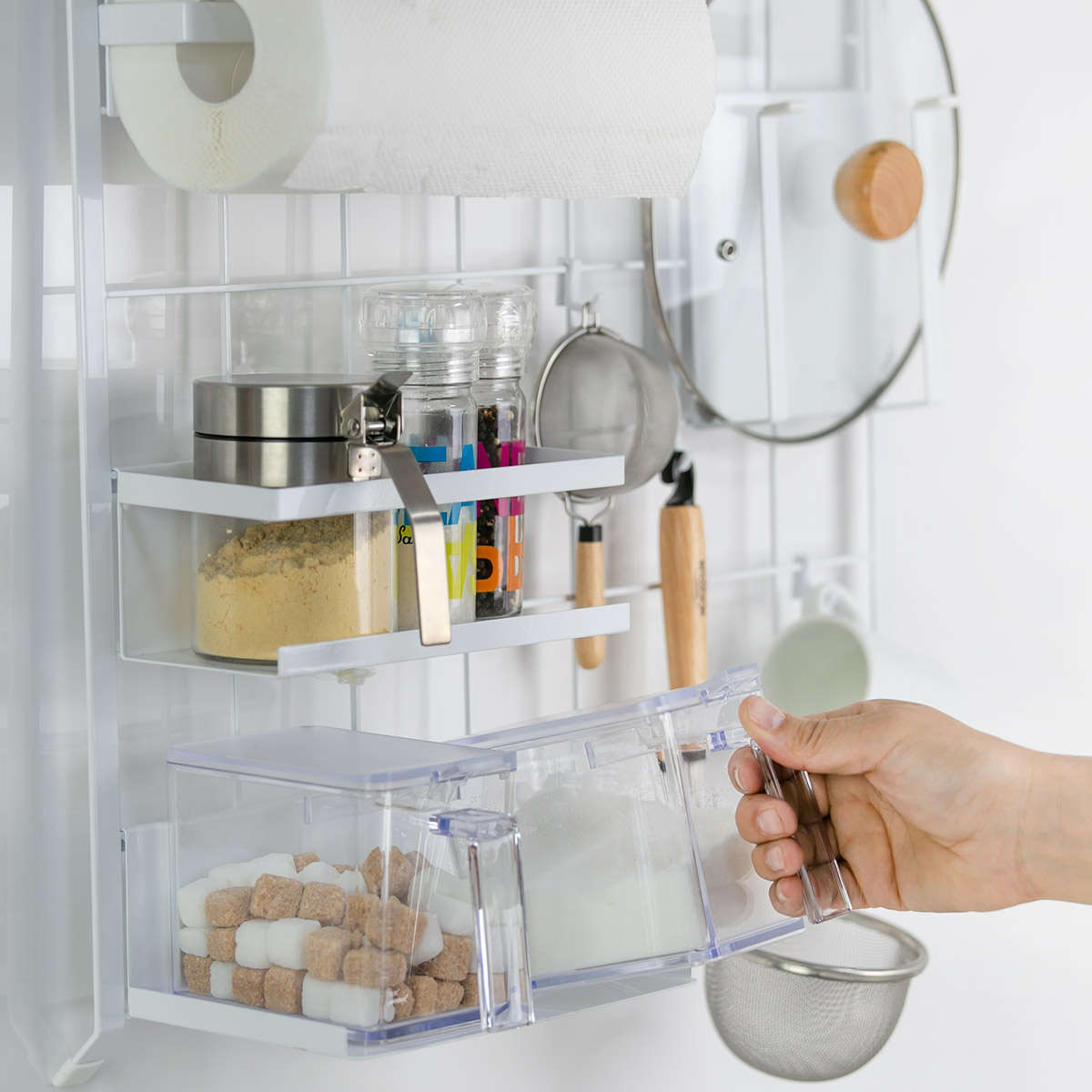 山崎実業 tower レンジフードメッシュパネル タワー （ 4903208048323 キッチンツールホルダー メッシュパネル キッチンラック 収納パネル ） | tower | 13