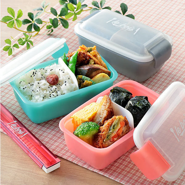 ◆弁当箱　吹寄せ2段弁当3個　汁千代口のセット　ABS樹脂　未使用品 小森樹脂 お弁当箱 1段 2点ロック ドームランチボックス ルボアユニ 中