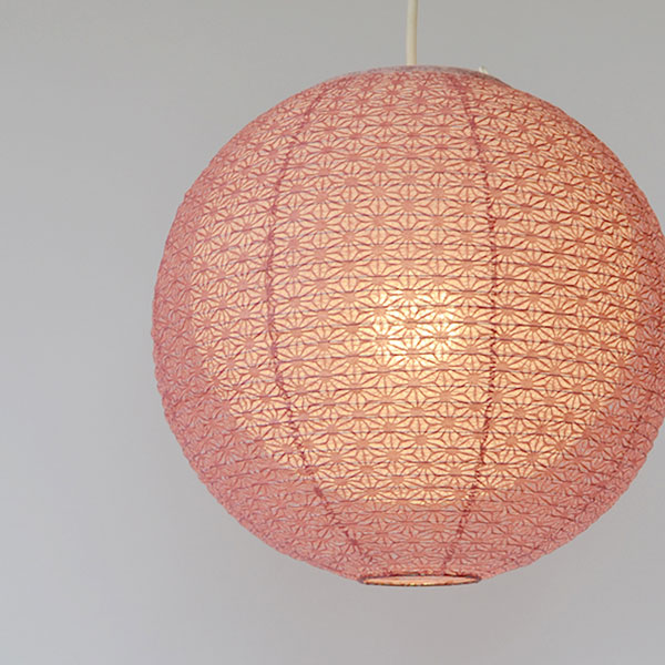 ペンダントライト 1灯 二重提灯 bud 麻葉梅紫in春雨白 日本製 和風