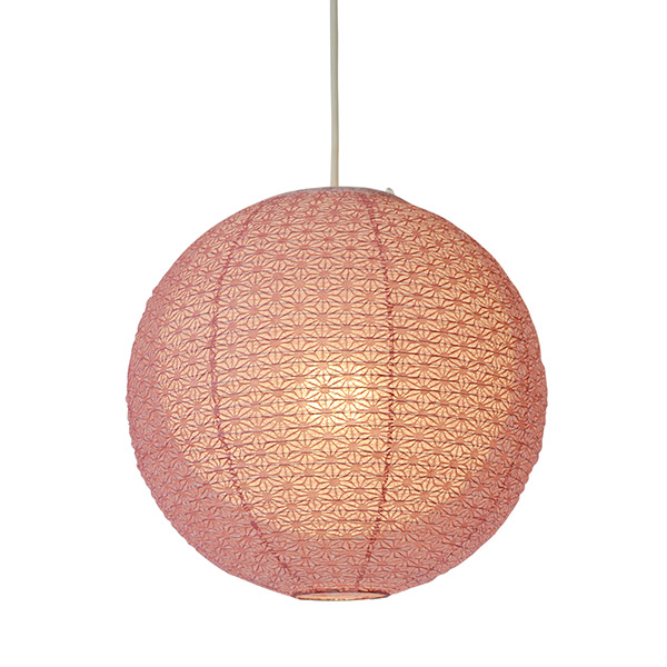 ペンダントライト 1灯 二重提灯 bud 麻葉梅紫in春雨白 日本製 和風