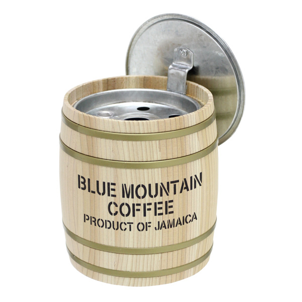 灰皿 木樽 ふた付き バレル 0.35L オハイザラ 卓上 はいざら （ タバコ