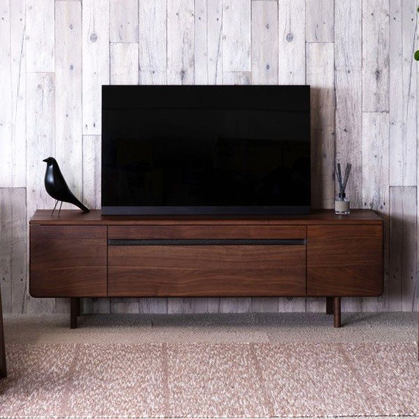 高級品　北欧風　ウォールナット　テレビボード テレビ台 TVボード 北欧風 モダン ウォールナット突板仕上 A