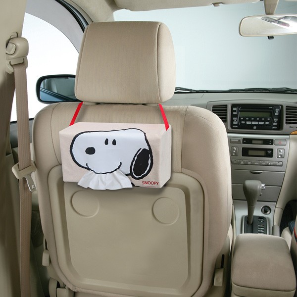 SNOOPY ティッシュケース スヌーピー 車 ティッシュカバー 布