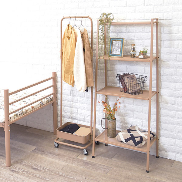 棚・シェルフ・ラック OH HAGiHARA（萩原） オープンラック 幅59cm 4段 スチールラック アース