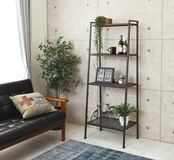 HAGiHARA（萩原） オープンラック 幅59cm 4段 スチールラック アース