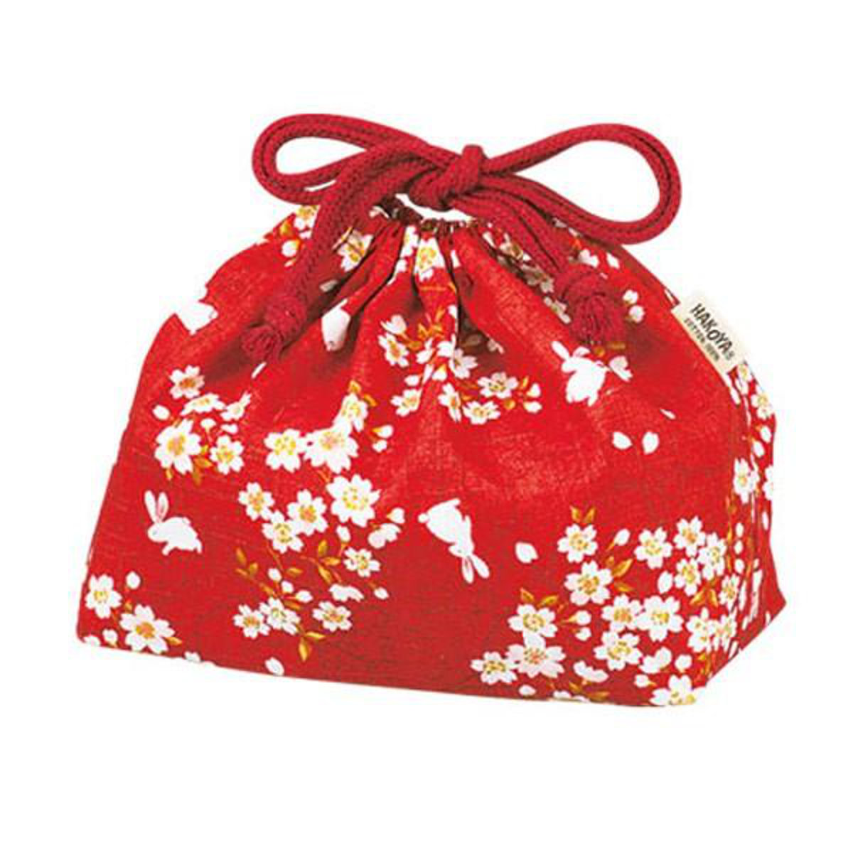 HAKOYA お弁当袋 ランチ巾着 巾着袋 桜うさぎ （ 巾着 袋 小物入れ
