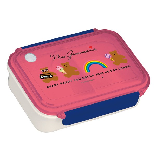 お弁当箱 1段 2点ロック Mrs.Grossmans PARTY 500ml （ ミセス