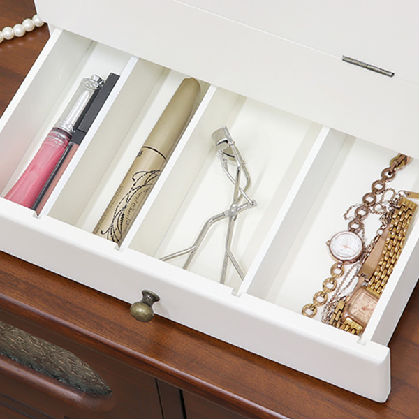 HAGiHARA（萩原） コスメボックス 三面鏡 アンティーク調 収納 大容量