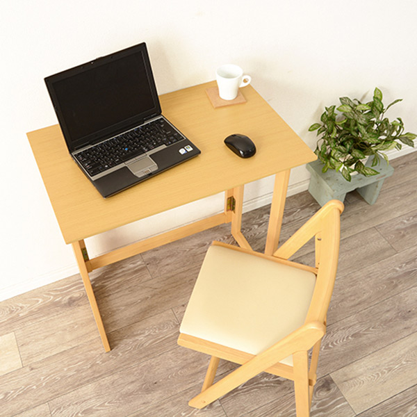 折りたたみデスク チェア セット 木製 テーブル 椅子 収納