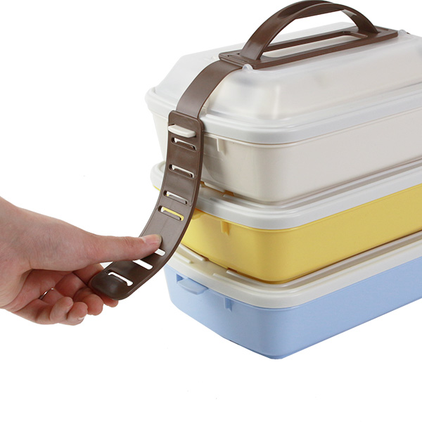 ピクニックランチボックス お弁当箱 3段 取り皿付き フレンズランチ