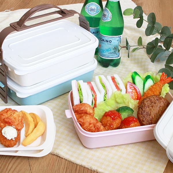 ピクニックランチボックス お弁当箱 3段 取り皿付き フレンズランチ