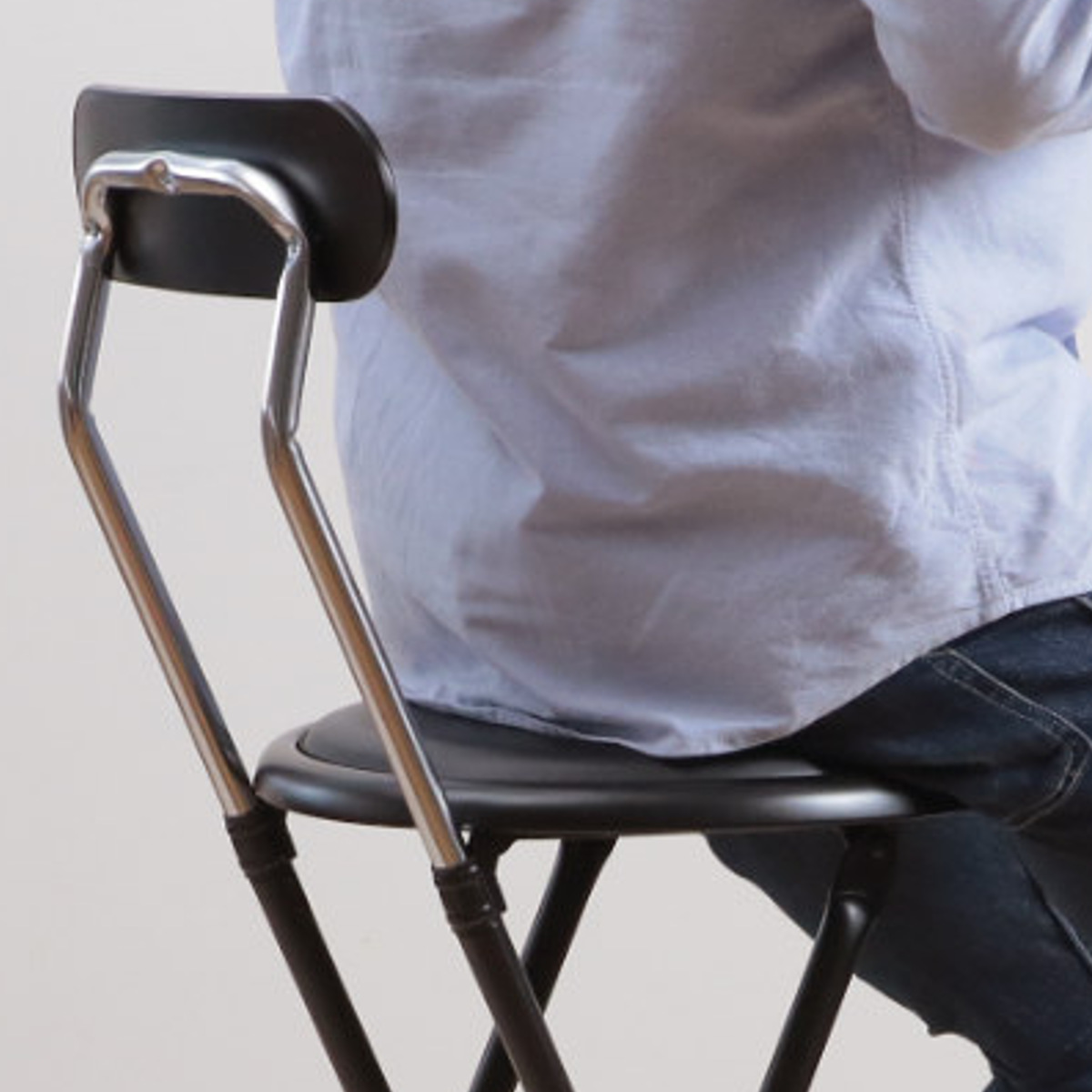 折りたたみ椅子 同色6脚セット 座面高44cm 背もたれ付 ニューニーダー
