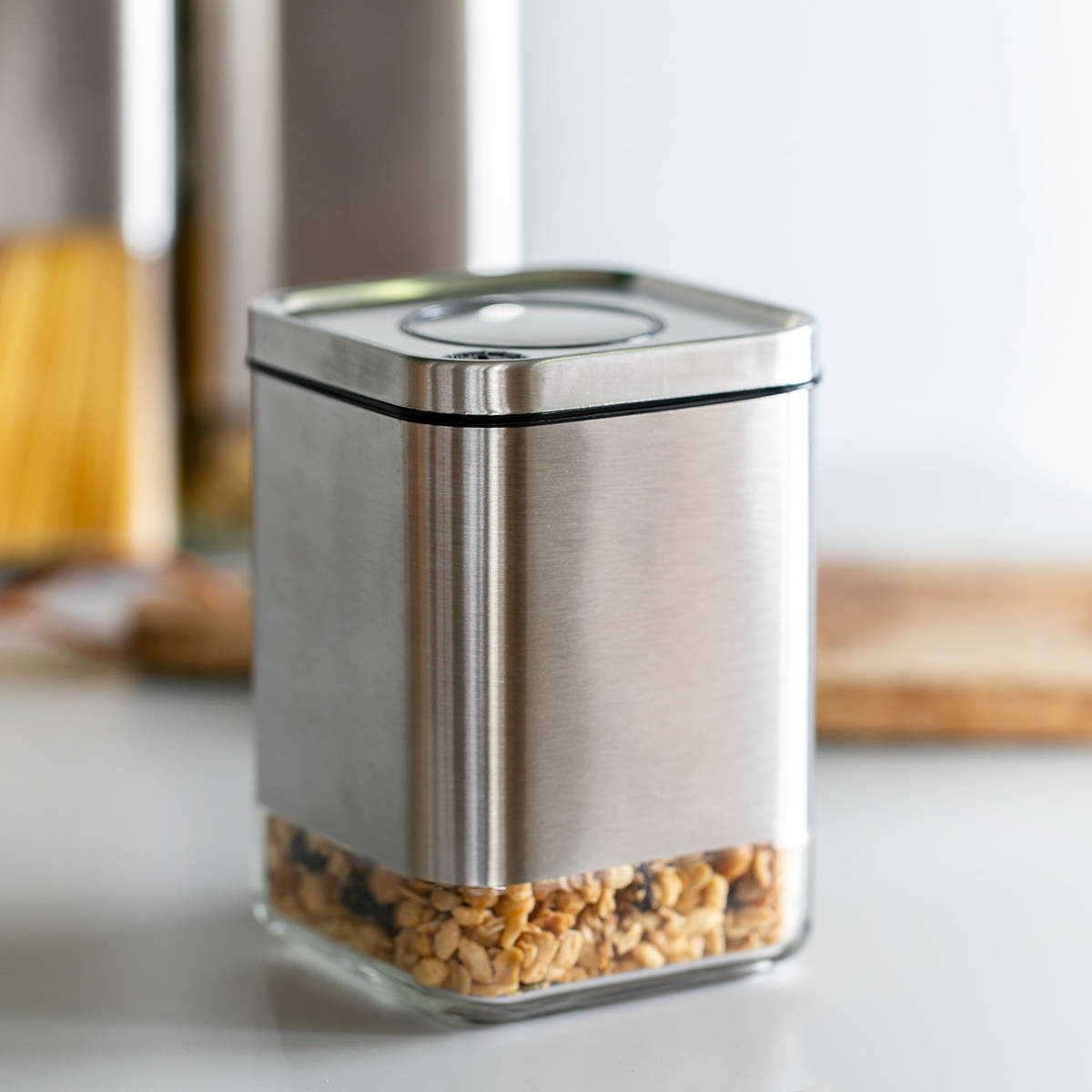 ダルトン 保存容器 550ml 角型 キューブジャー ウィズ リッド S ガラス