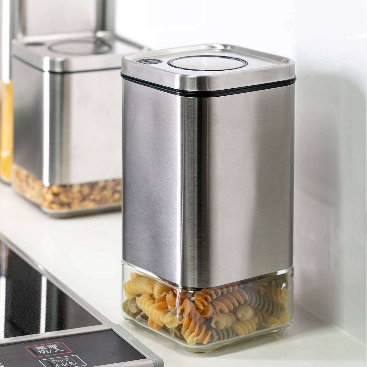 ダルトン 保存容器 950ml 角型 キューブジャー ウィズ リッド M ガラス