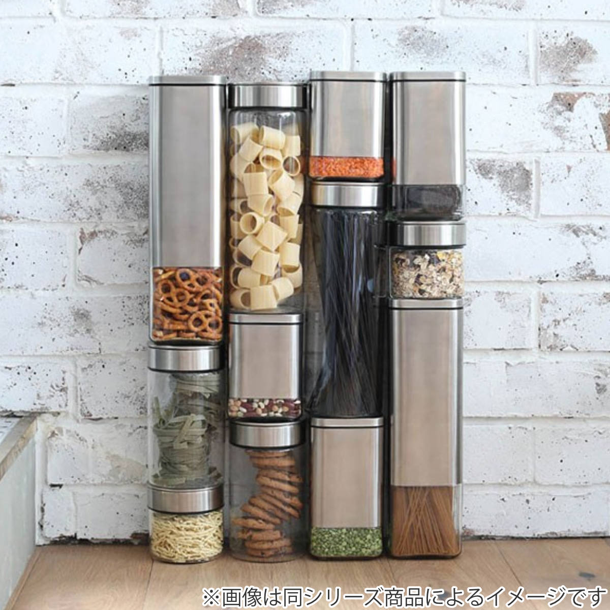 ダルトン 保存容器 2L 角型 キューブジャー ウィズ リッド L ガラス製