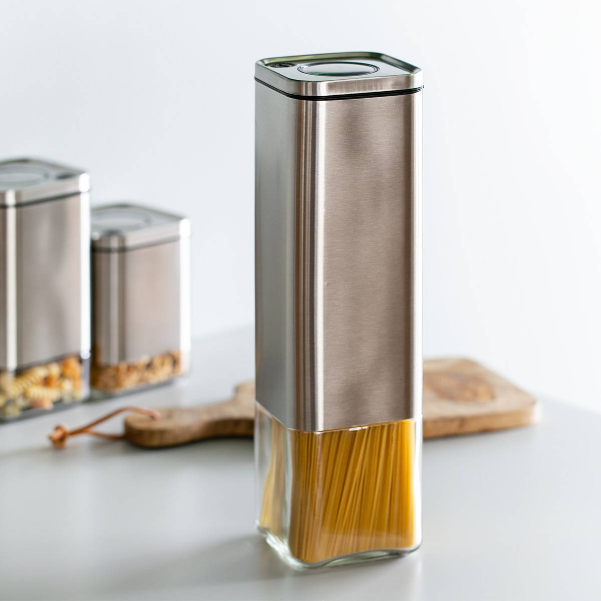 ダルトン 保存容器 2L 角型 キューブジャー ウィズ リッド L ガラス製