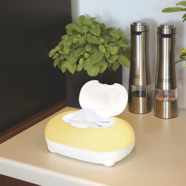 SNOOPY（スヌーピー） ウェットティッシュケース イエロー×ホワイト 