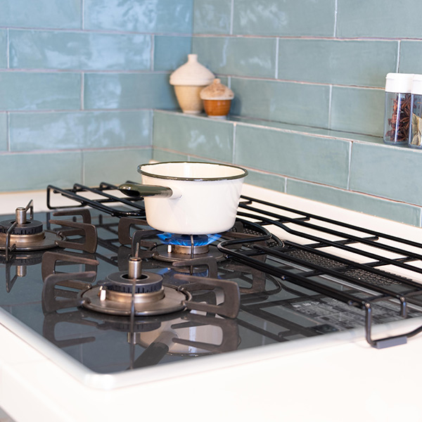 コンロ奥ラック 75cm用 ガスコンロ補助五徳 ホーロー製 （ ガスコンロ