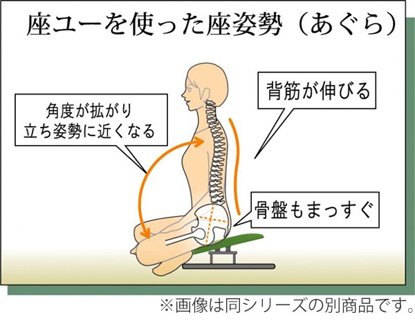 あぐら座椅子 高さ35cm 背板付き 座ユー スイングスツール 座椅