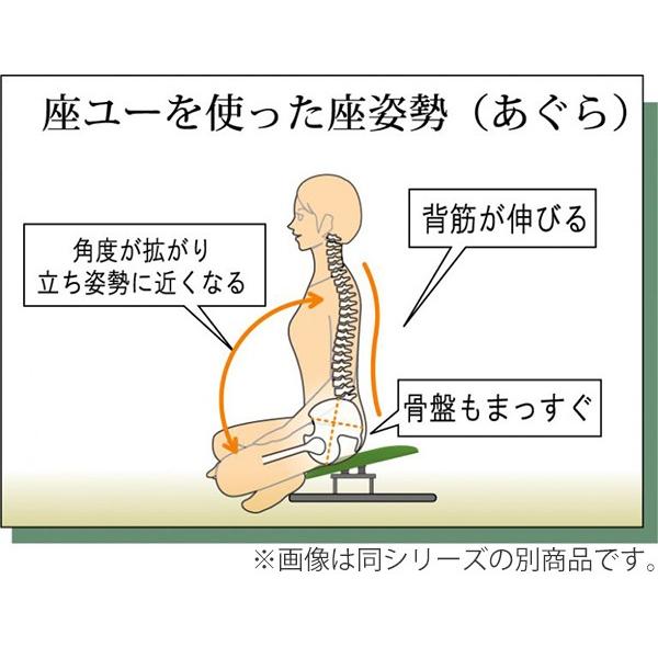 美品　ルネセイコウ　ZAU-03 背付き座ユー　背付き座椅子 ルネセイコウ あぐら座椅子 高さ34cm 背付き 座ユー スイングスツール