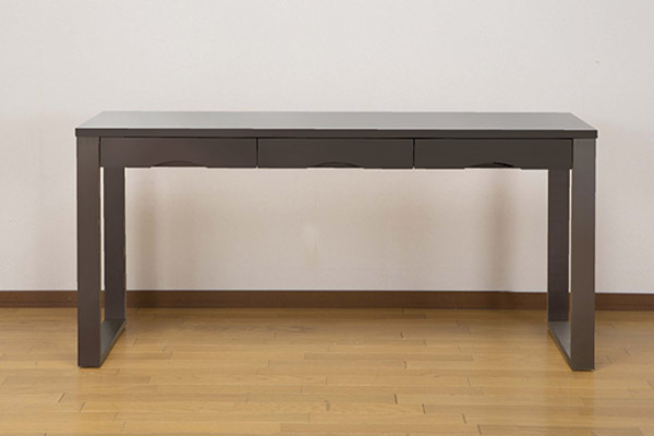 ワークデスク 学習机 幅150cm×奥行45cm タモデスク 引き出し付 （ 机