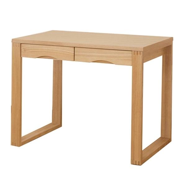 ワークデスク 学習机 幅90cm×奥行59cm タモデスク 引き出し付 （ 机