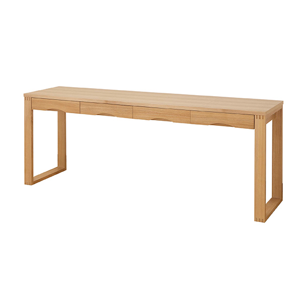 ワークデスク 学習机 幅180cm×奥行59cm タモデスク 引き出し付 （ 机