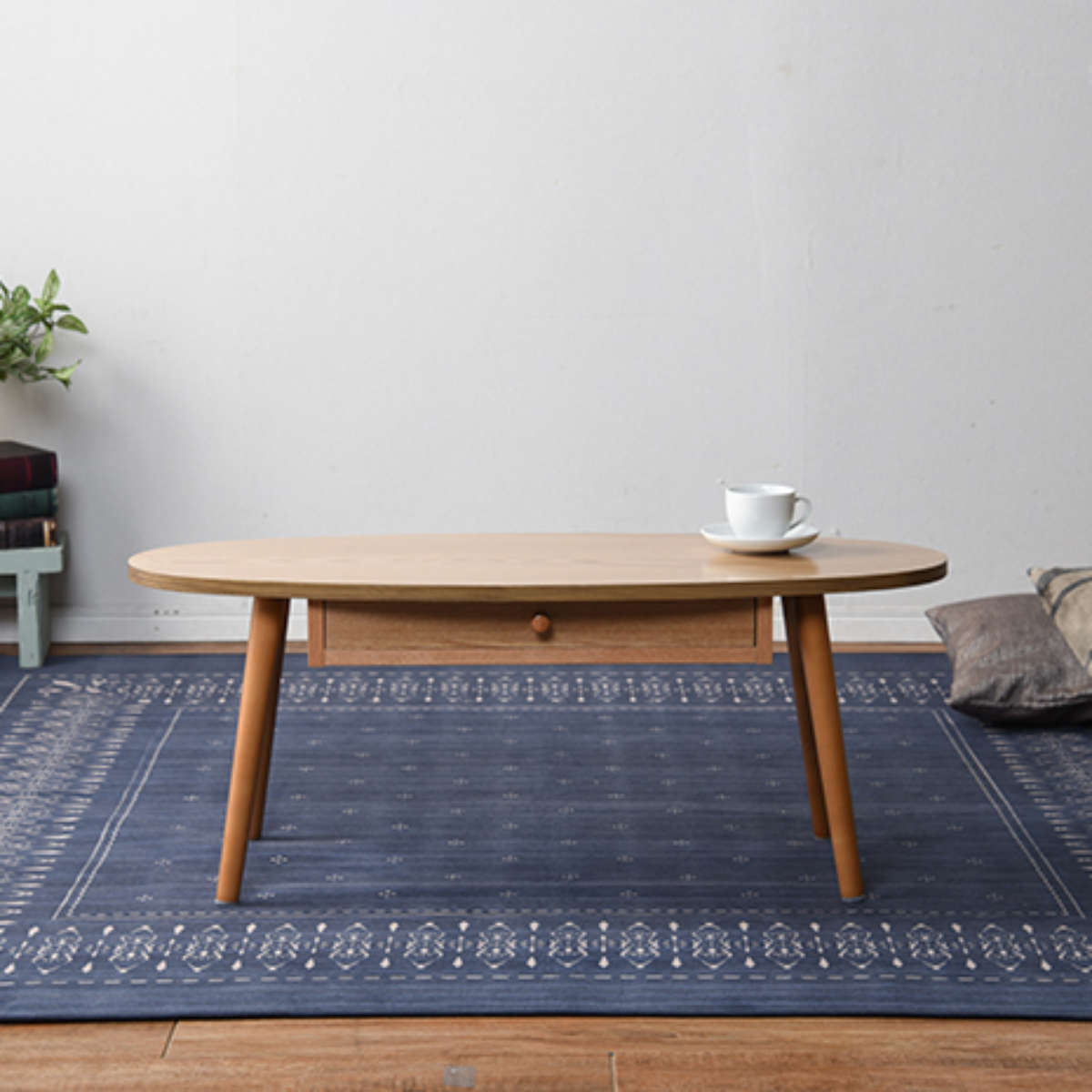 HAGiHARA（萩原） センターテーブル 幅95cm ローテーブル 机 木製 収納