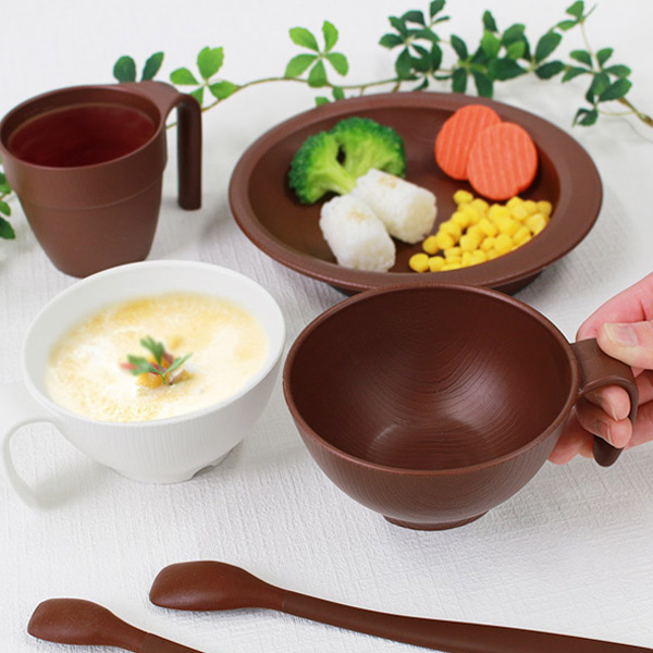汁椀 340ml 持ちやすい 木製風 ハンドル...の詳細画像3