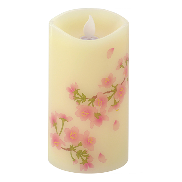 LEDローソク いろはあかり 桜 電池式 （ 電子ローソク 電子ろうそく