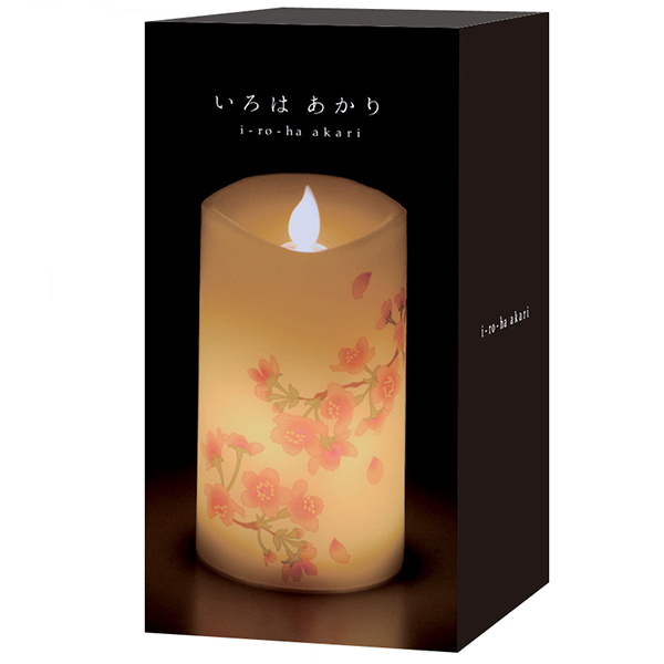 LEDローソク いろはあかり 桜 電池式 （ 電子ローソク 電子ろうそく