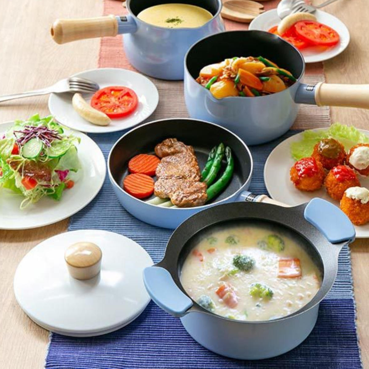 和平フレイズ マルチパン 15cm IH対応 ぷちキット 木ハンドル （ ガス