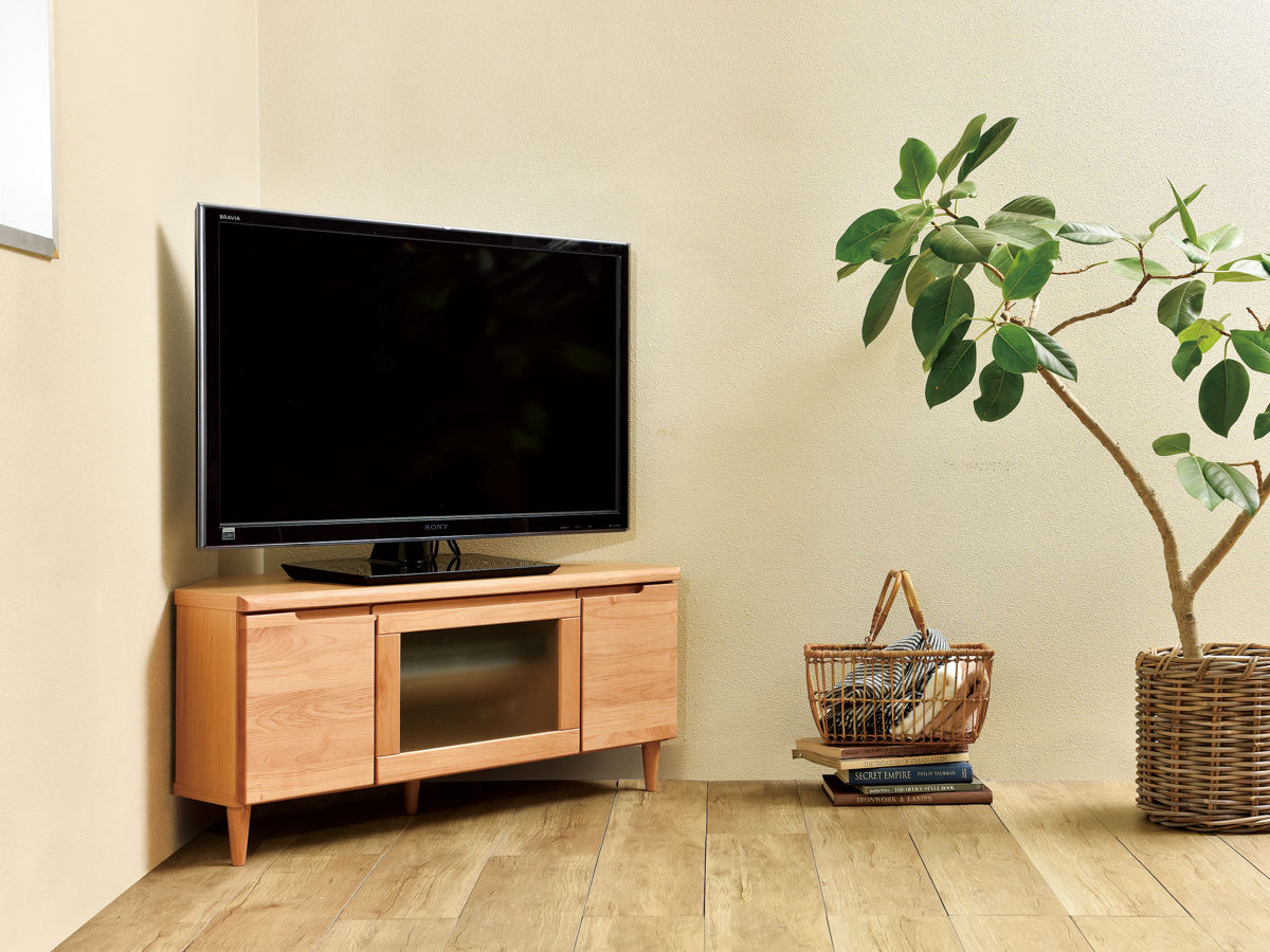 テレビ台 幅100.5cm コーナーボード ミドルロー フィン （ 開梱設置