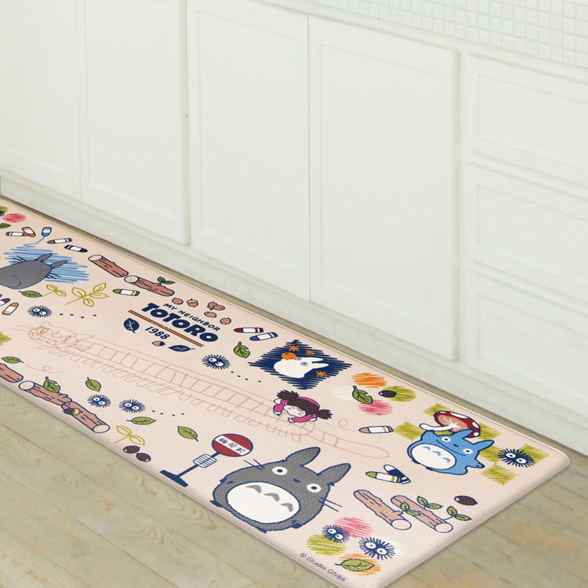 センコー キッチンマット 45×90cm となりのトトロ 拭ける PVCマッ お