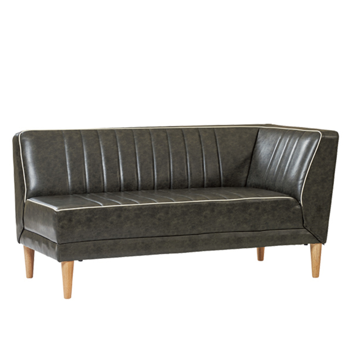 吉桂 ベンチソファ レザー調 インダストリアル RUSO 幅120cm （ 開梱