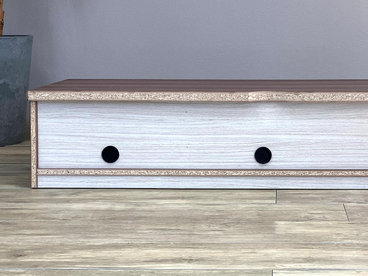 吉桂 テレビ台 幅150cm ローボード ルーバーデザイン 天然木前板 ROOK