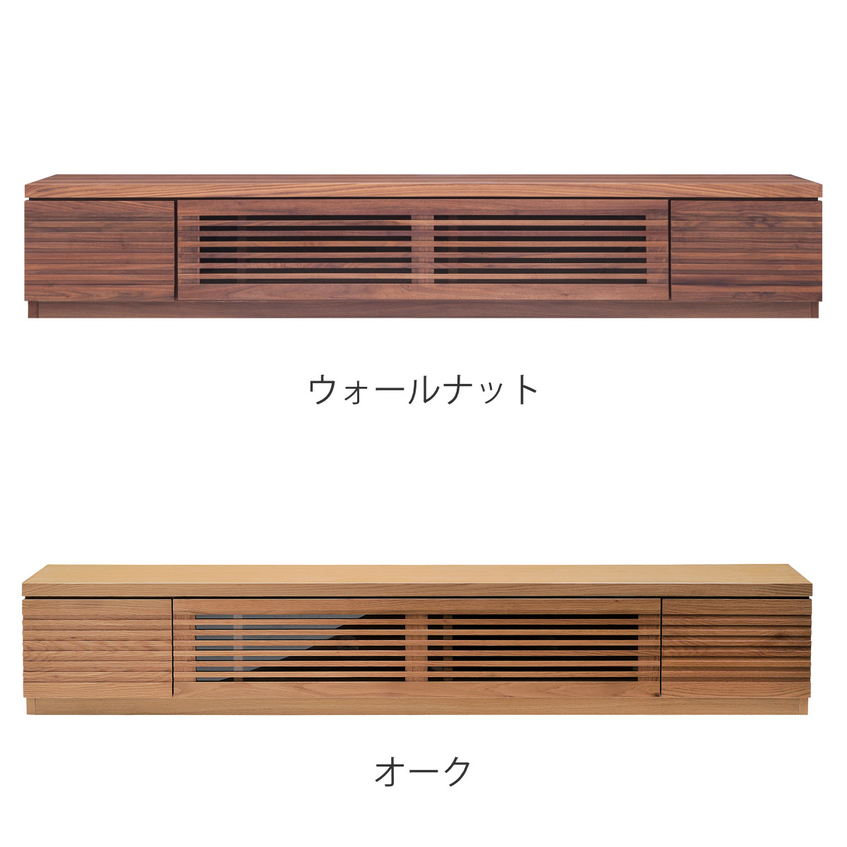 吉桂 テレビ台 幅180cm ローボード ルーバーデザイン 天然木前板 ROOK