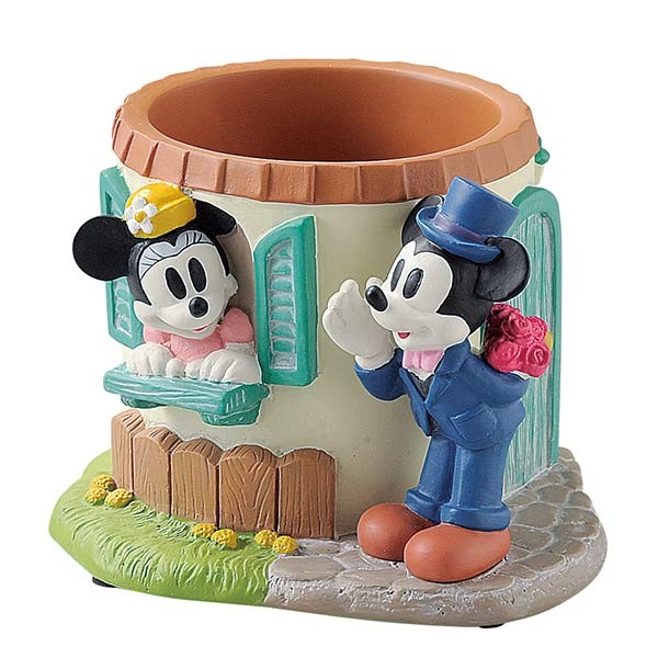 プランター 2.5号 窓辺 ミッキーマウス＆ミニーマウス （ 植木鉢 鉢