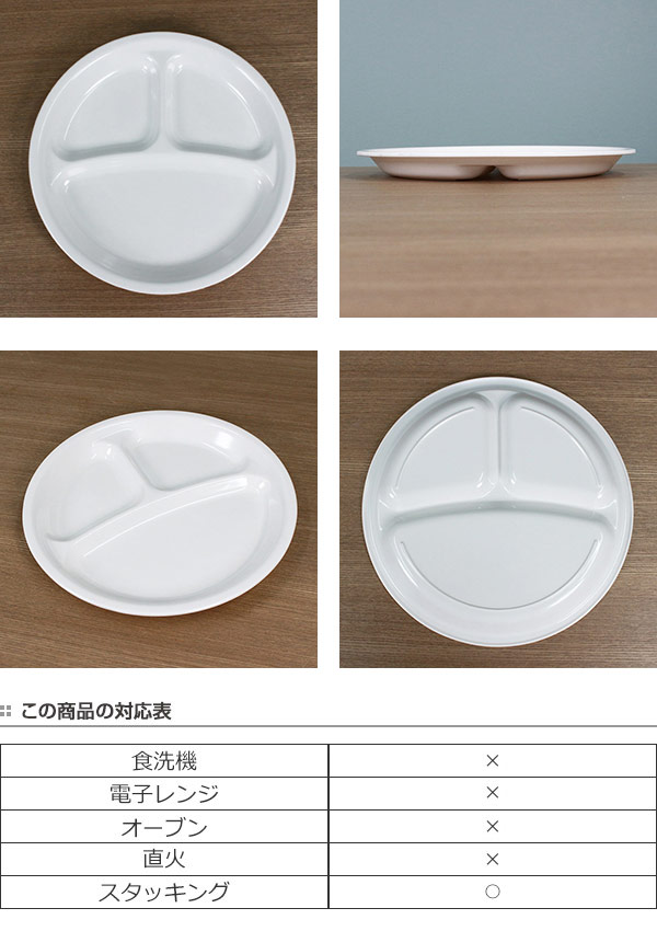 ランチプレート 27cm プラスチック 軽量 皿 食器 洋食器 （ ランチ皿