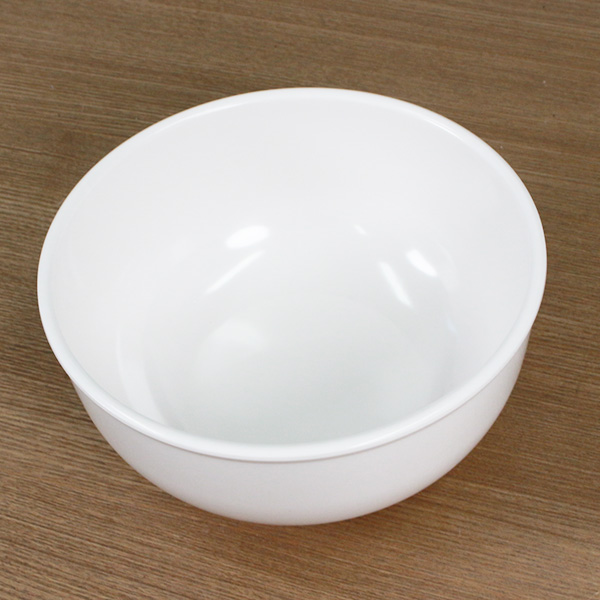 ④プラスチックボウル　白 ボウル 17cm プラスチック 軽量 深型 皿 食器 洋食器 （ 中鉢 丼 白い