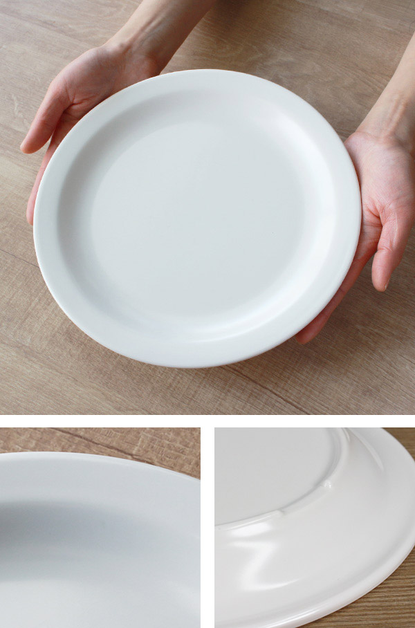 プレート 26cm プラスチック 軽量 皿 食器 洋食器 （ 大皿 白い食器