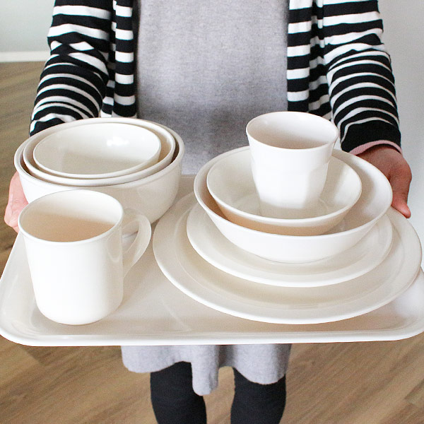 どんぶり 15cm プラスチック 軽量 丼 皿 食器 洋食器 （ ボウル 白い