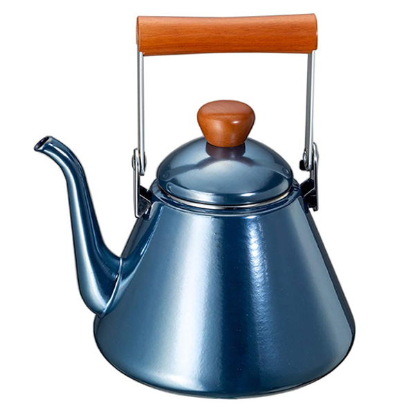 高木金属工業 ケトル 1.7L IH対応 オニキスブルー ホーロードリップ
