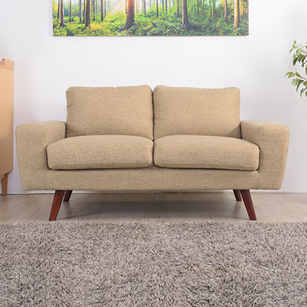 東谷 ソファ 幅150cm 2人掛 ひじ掛け ファブリック 布製 ローソファ